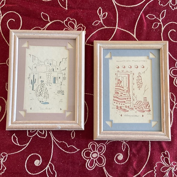 Figi Graphics Set of Two Matted Southwestern/Native American Decor Pictures - Picture 3 of 14